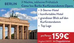 Aldi Nord BERLIN 2 Nächte, inklusive Frühstück Come Inn Berlin Kurfürstendamm Opera Angebot