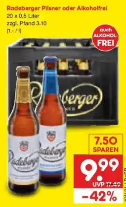 Netto Marken-Discount Radeberger Pilsner oder Alkoholfrei Angebot