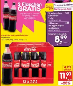 Netto Marken-Discount Coca-Cola oder Coca-Cola Zero Angebot