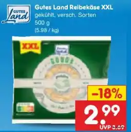 Netto Marken-Discount Gutes Land Reibekäse XXL Angebot