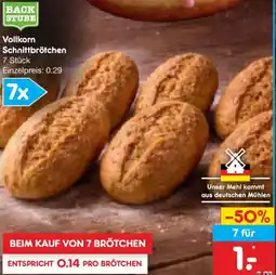 Netto Marken-Discount BACK STUBE Vollkorn Schnittbrötchen Angebot