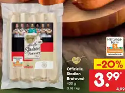 Netto Marken-Discount Offizielle Stadion Bratwurst Angebot