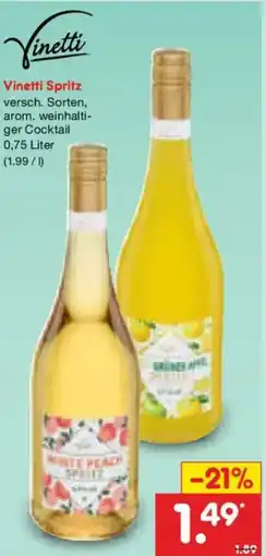 Netto Marken-Discount Vinetti Spritz Angebot