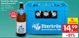 Netto Marken-Discount Oberbräu Hell oder Alkoholfrei 0,0% Angebot