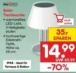 Netto Marken-Discount MAXXMEE Solar- Tischleuchte Angebot