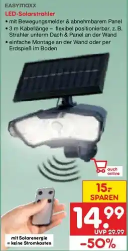 Netto Marken-Discount EASYMAXX LED-Solarstrahler Angebot