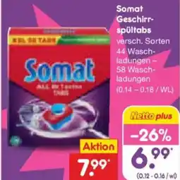 Netto Marken-Discount Somat Geschirrspültabs Angebot