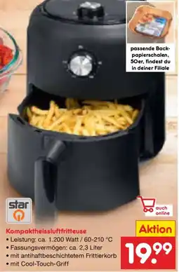 Netto Marken-Discount star Kompaktheissluftfritteuse Angebot