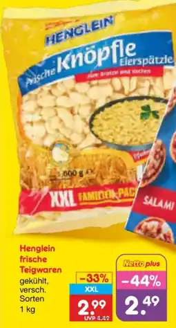 Netto Marken-Discount Henglein frische Teigwaren Angebot