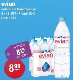 CENTERSHOP evian natürliches Mineralwasser Angebot