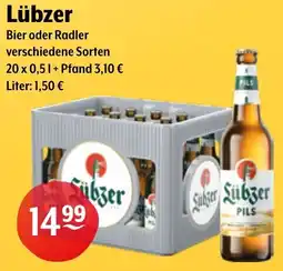 CENTERSHOP Lübzer Bier oder Radler Angebot