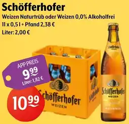 CENTERSHOP Schöfferhofer Weizen Naturtrüb oder Weizen 0,0% Alkoholfrei Angebot