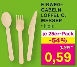 KODi Einweggabeln, löffel o. messer Angebot