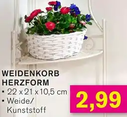 KODi Weidenkorb herzform Angebot