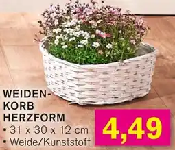 KODi Weidenkorb herzform Angebot
