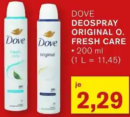 KODi Dove deospray original o. fresh care Angebot