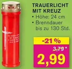 KODi Trauerlicht mit kreuz Angebot