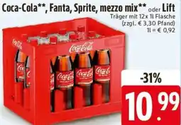 Edeka Coca-Cola, Fanta, Sprite, mezzo mix oder Lift Angebot