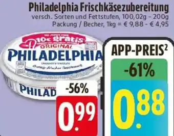 Philadelphia Frischkäsezubereitung