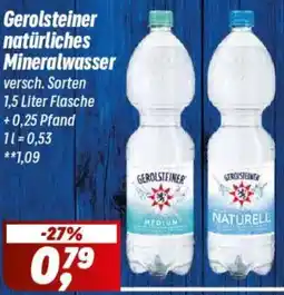 Simmel Gerolsteiner natürliches Mineralwasser Angebot