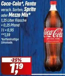 Simmel Coca-Cola, Fanta, Sprite oder Mezzo Mix Angebot