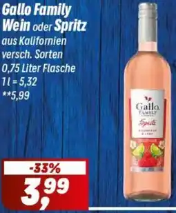 Simmel Gallo Family Wein oder Spritz Angebot