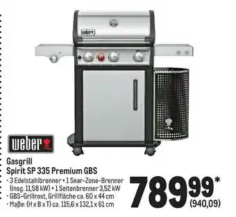 METRO Weber Gasgrill Spirit Sp 335 Premium Gbs Angebot