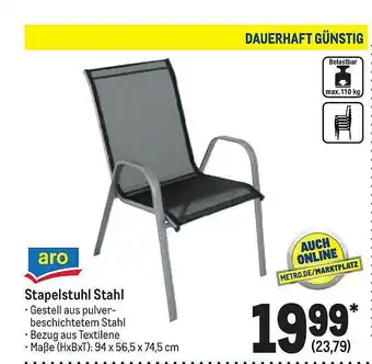 METRO Aro Stapelstuhl Stahl Angebot