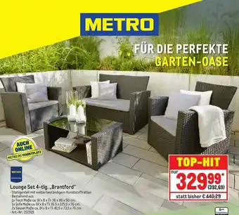 METRO Metro Professional Lounge Set 4-tlg „brantford“ Angebot