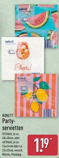 Aldi Nord KOKETT Partyservietten Angebot