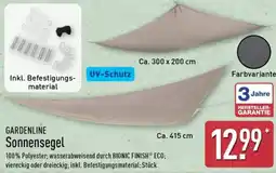 Aldi Nord GARDENLINE Sonnensegel Angebot