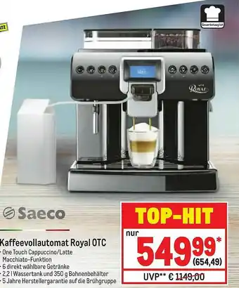 METRO Saeco Kaffeevollautomat Royal Otc Angebot