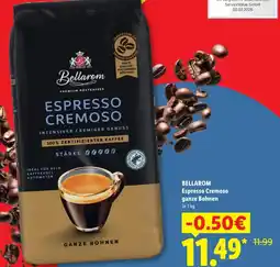 Lidl BELLAROM Espresso Cremoso ganze Bohnen Angebot