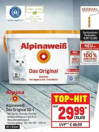 METRO Alpina Alpinaweiß Das Original 10-l Angebot