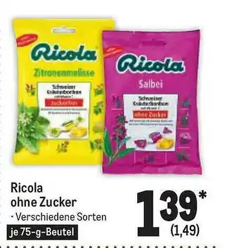 METRO Ricola Ohne Zucker Angebot