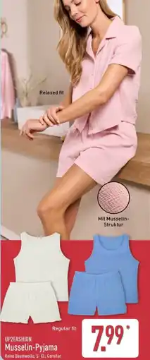 Aldi Nord UP2FASHION Musselin-Pyjama Angebot