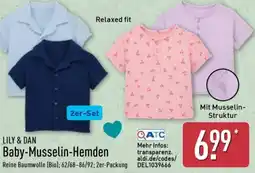 Aldi Nord LILY & DAN Baby-Musselin-Hemden Angebot