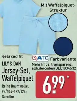 Aldi Nord LILY & DAN Jersey-Set, Waffelpiquet Angebot