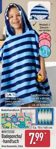 Aldi Nord NOVITESSE Badeponcho/ -handtuch Angebot