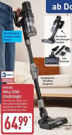 Aldi Nord AMBIANO Akku-Stielstaubsauger Angebot