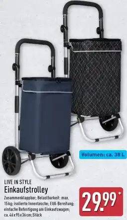Aldi Nord LIVE IN STYLE Einkaufstrolley Angebot