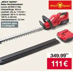 Woolworth WOLF Garten Akku-Heckenschere Angebot