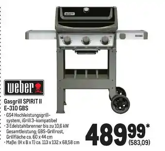 METRO Weber Gasgrill Spirit II E-310 Gbs Angebot