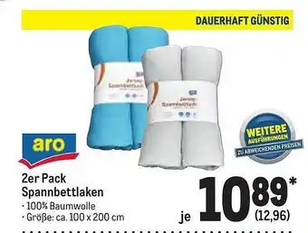 METRO Aro 2er Pack Spannbettlaken Angebot