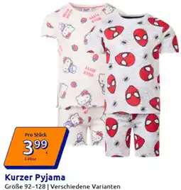 Action Kurzer Pyjama Angebot