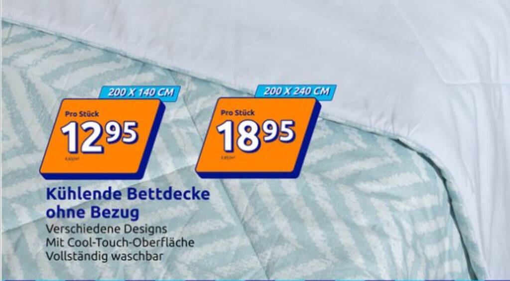 Kühlende Bettdecke ohne Bezug Angebot bei Action