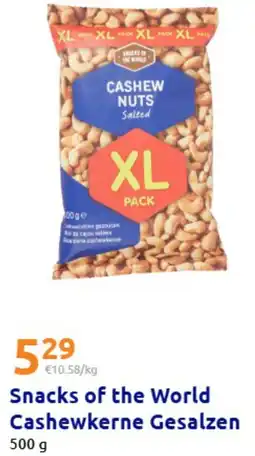 Action Snacks of the World Cashewkerne Gesalzen Angebot