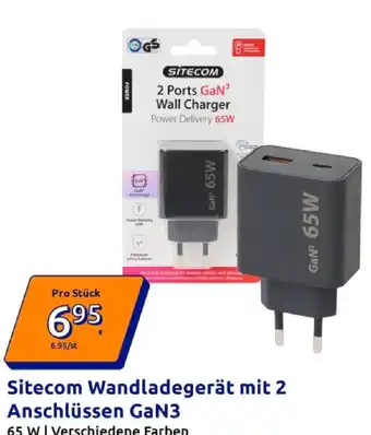 Action Sitecom wandladegerät mit 2 anschlüssen gan3 Angebot