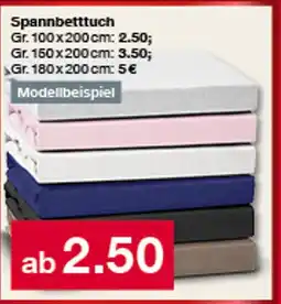 Woolworth Spannbetttuch gr. 100 x 200 cm Angebot