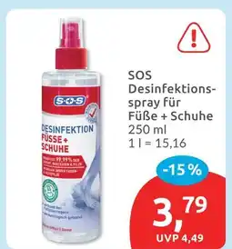 Budni Sos desinfektionsspray für füße + schuhe Angebot